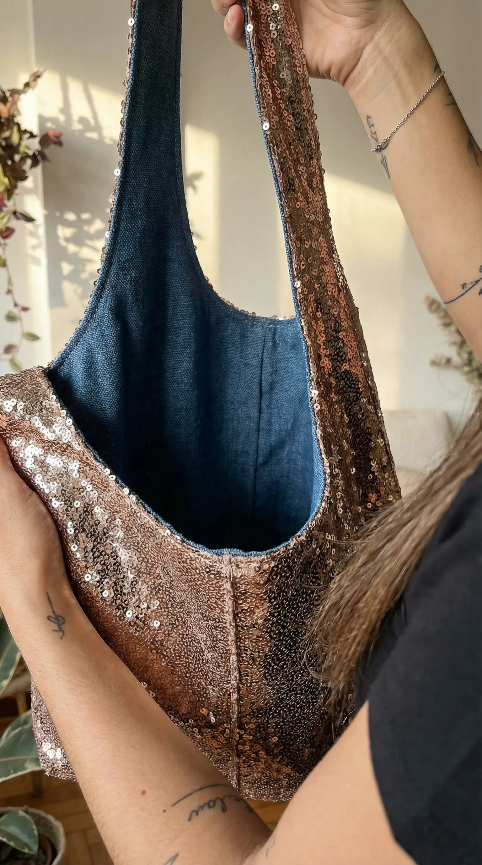 Bag Lentejuelas Rosa Palo - Imagen campaña 1